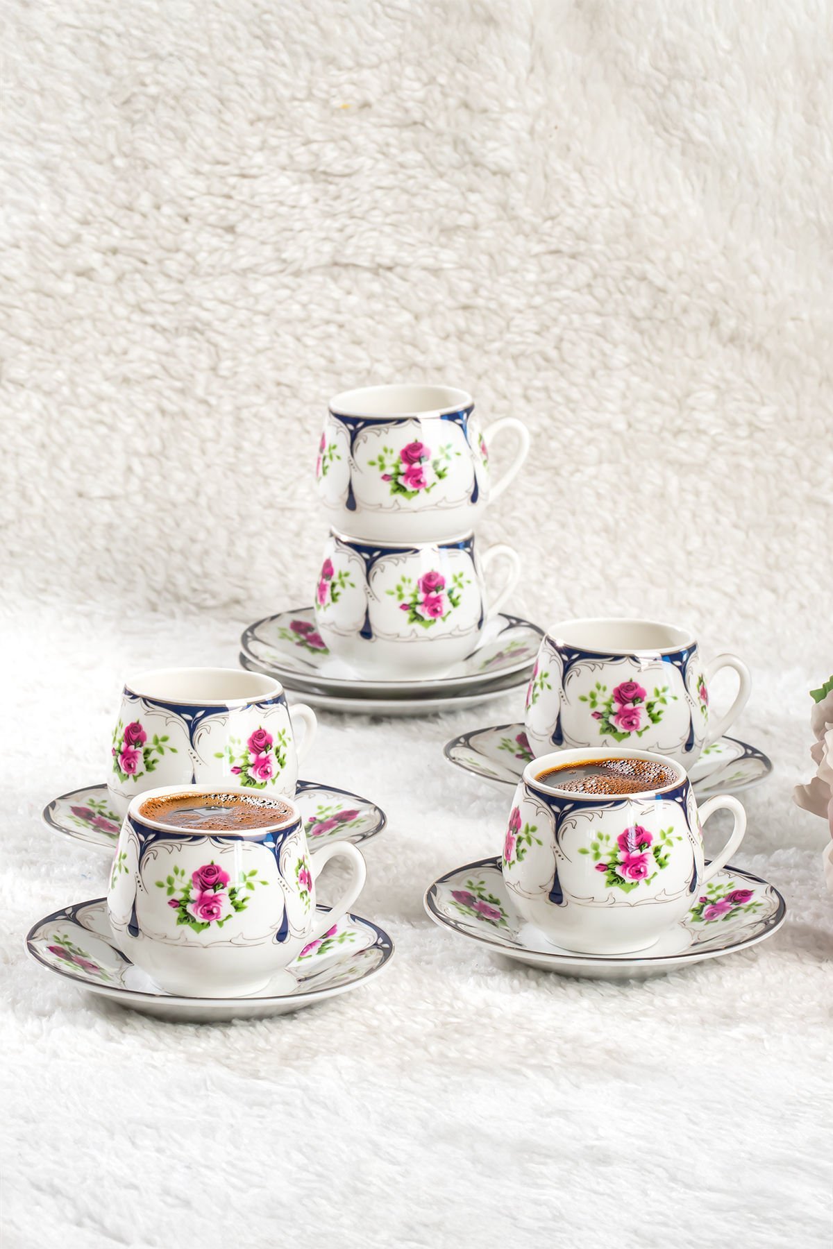 Porsima 101767 Geısha 6 Kişilik Kahve Fincan Takımı  100ml  Fincanı Seti