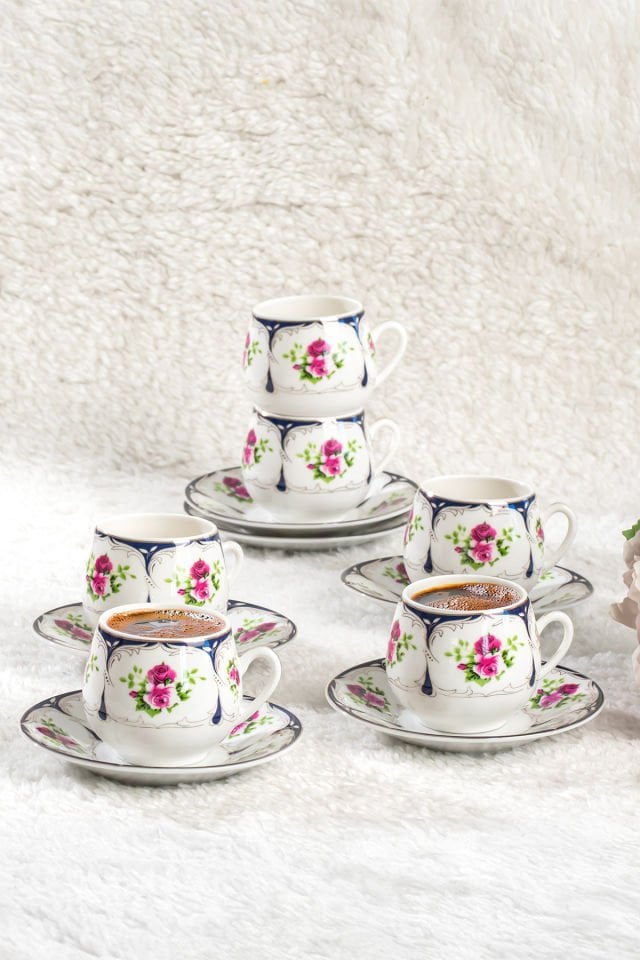 Porsima 101767 Geısha 6 Kişilik Kahve Fincan Takımı  100ml  Fincanı Seti