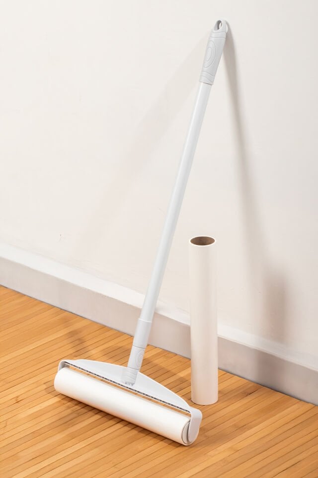 Porsima 3109 Teleskopik Uzun Saplı Yedek Başlıklı Tüy Alma Rulosu Tüy Toz Alıcı Rulo 120 Yaprak