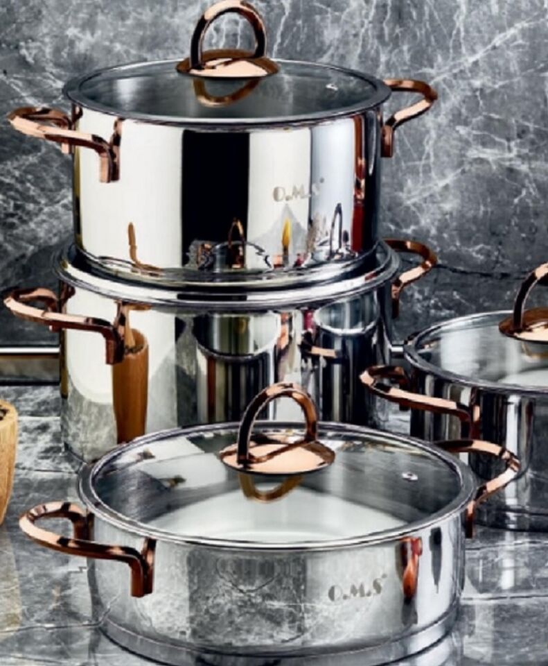 O M S Collection 1097-b Silindir Tencere Seti