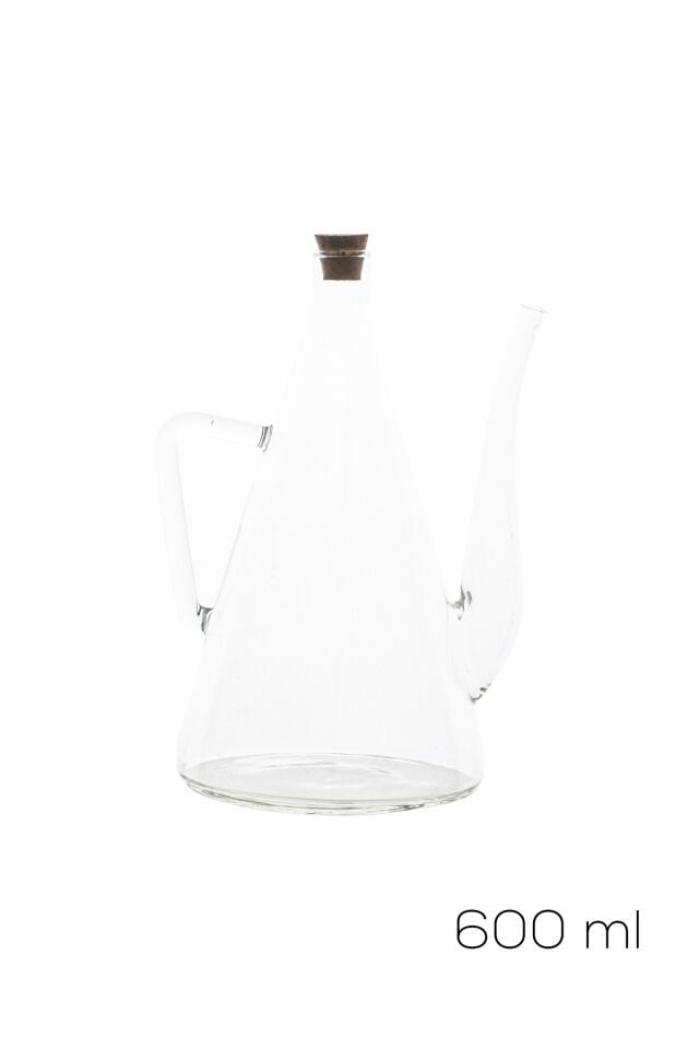 Porsima 17558 Mantar Kapaklı Borosilikat Cam Yağlık Sirkelik Yağdanlık 500 ml