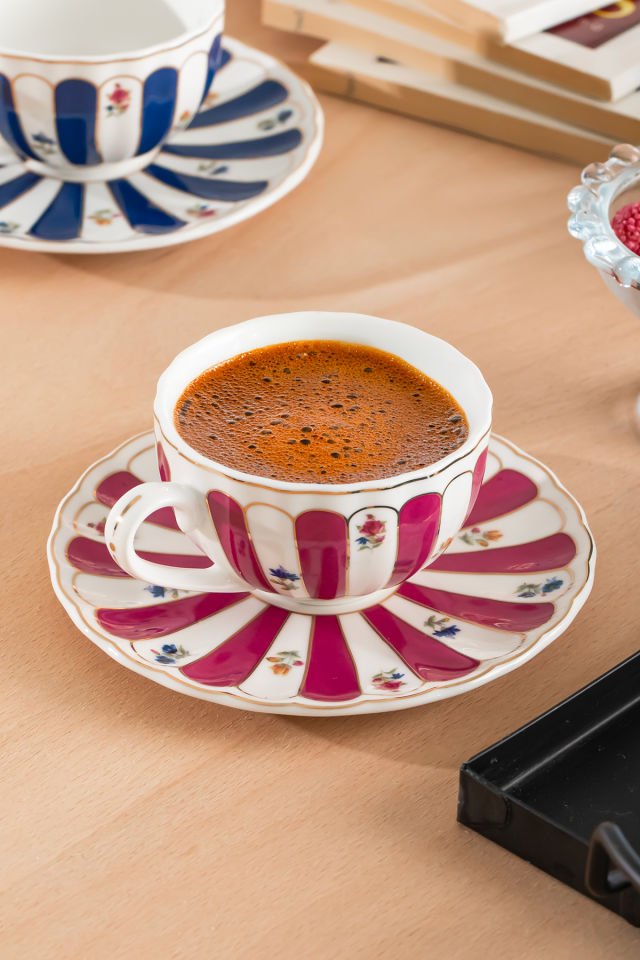 Perotti 16858 Balat 6 Kişilik 12 Parça Porselen Kahve Fincan Takımı