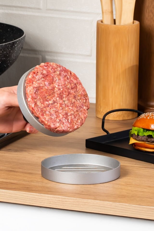 Porsima YK1579 Hamburger ve Köfte Kalıbı Köfte Presi Şekillendirici Burger Press Pratik Köfte Yapma Aparatı