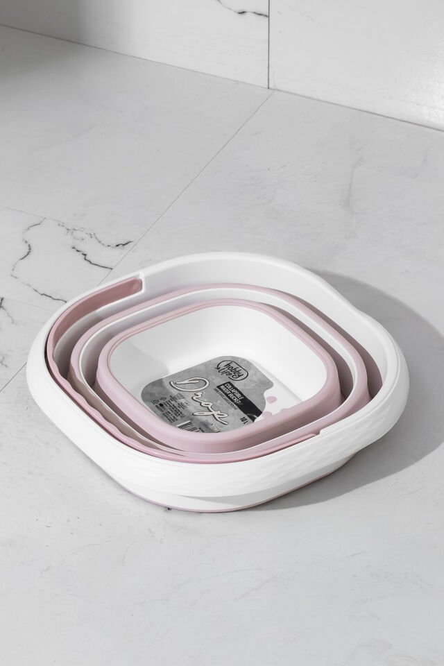 Porsima 1175-1 Damla Katlanabilir Silikon Su Kovası 28x30cm Banyo Balkon Katlanır Temizlik Kovası 10 Lt.