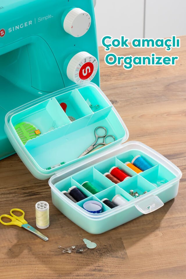 Porsima 1192-1 Premium 12 Bölmeli Çok Amaçlı Organizer Saklama Kabı Yeşil