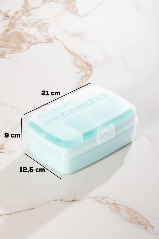 Porsima 1192-1 Premium 12 Bölmeli Çok Amaçlı Organizer Saklama Kabı Yeşil