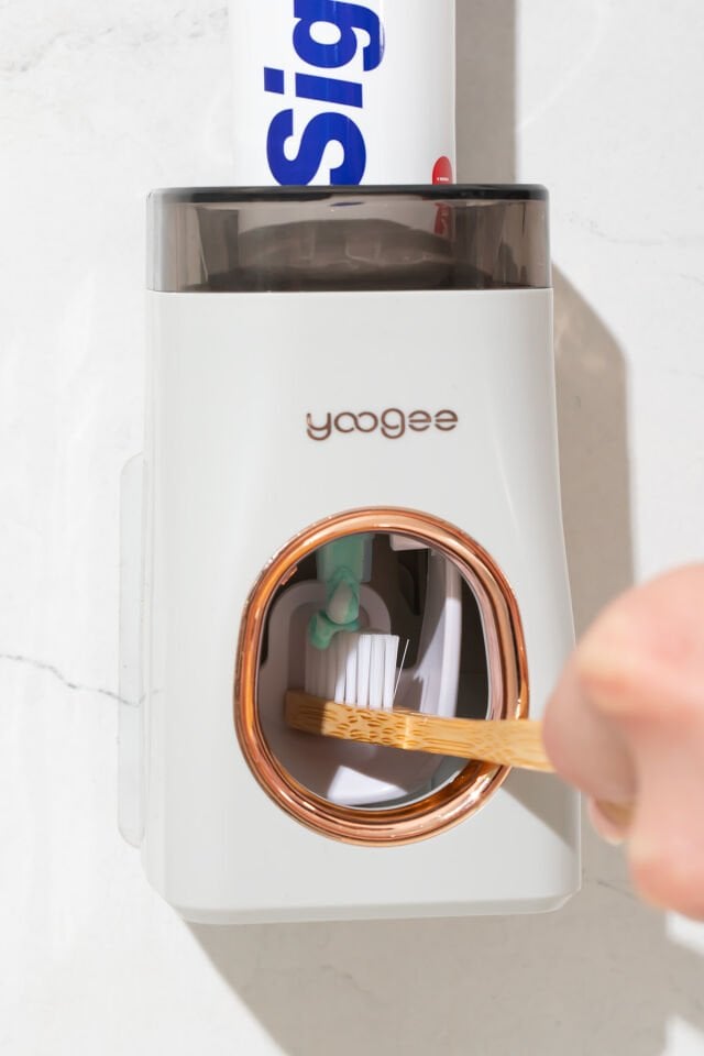 Porsima M543 Yapışkanlı Otomatik Diş Macunu Sıkacağı - Duvara Monte Pratik Dispenser