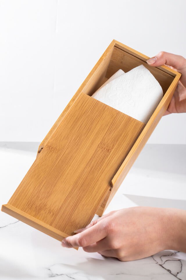 Porsima 0006 Bambu Peçetelik Ahşap Dekoratif Peçetelik