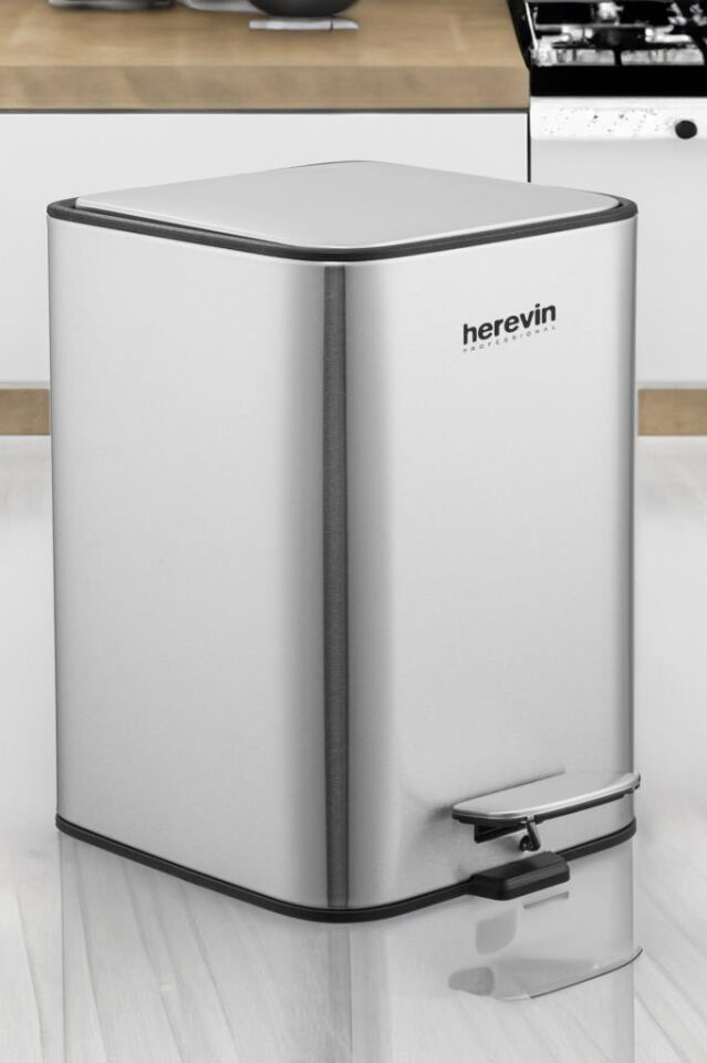 Herevin 5 Lt Paslanmaz Çelik Çöp Kovası