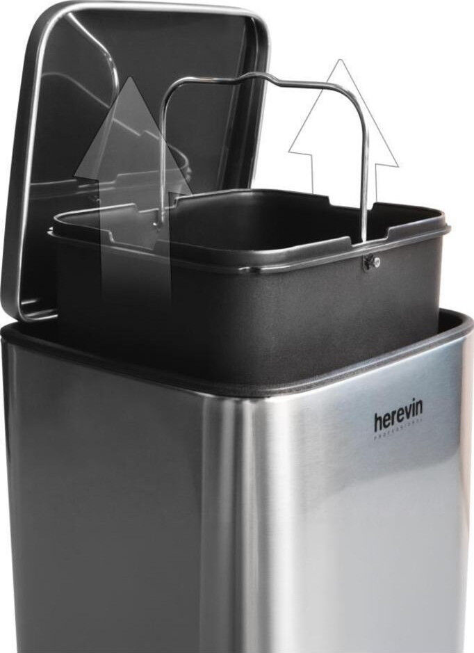 Herevin 5 Lt Paslanmaz Çelik Çöp Kovası
