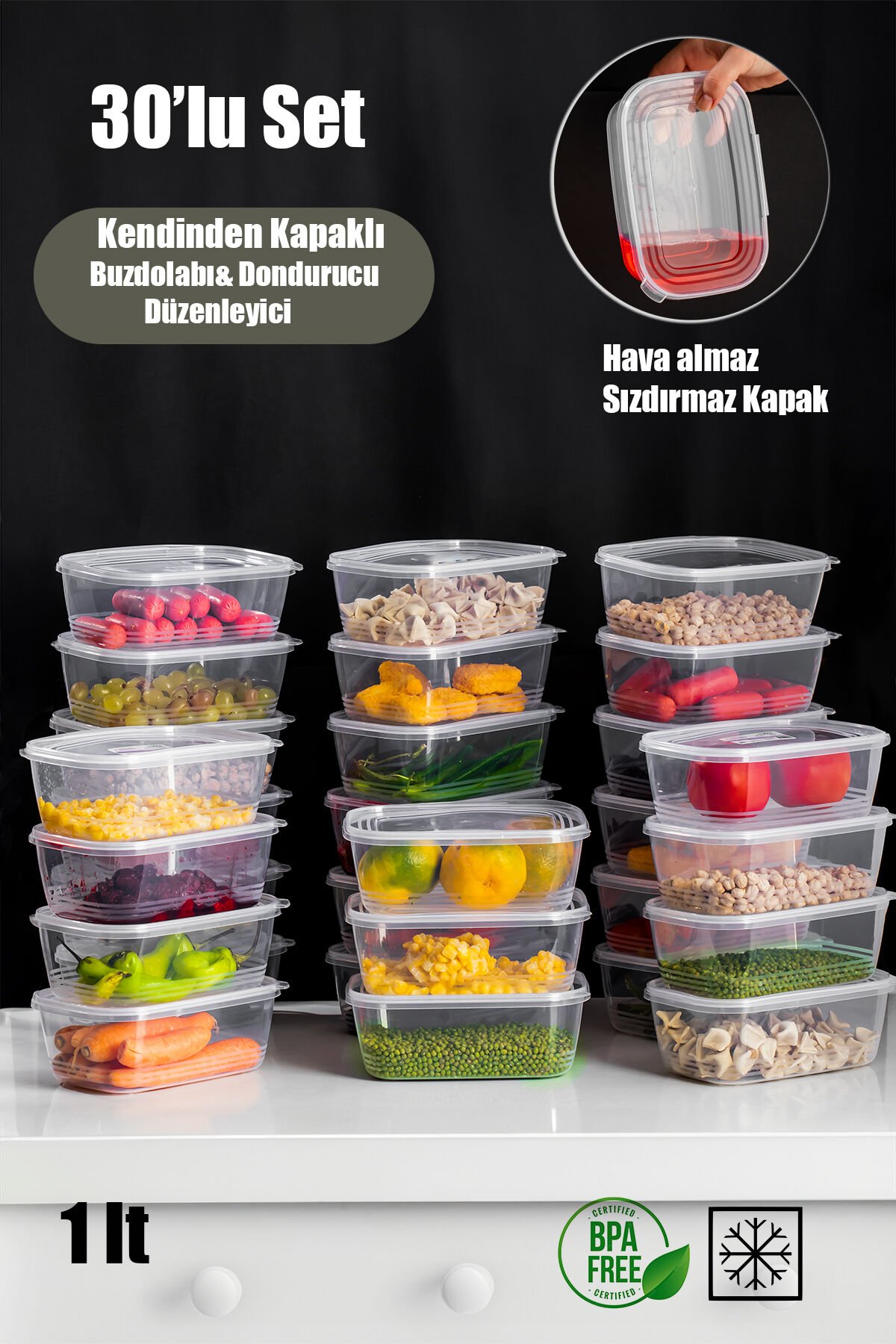 Porsima 1072 30lu Buzluk Derin Dondurucu Düzenleyici Saklama Kabı