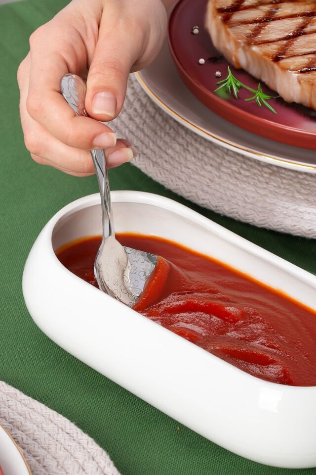 Porsima 5216 Metal Gümüş Sos Kaşığı-Kaşık 13 cm