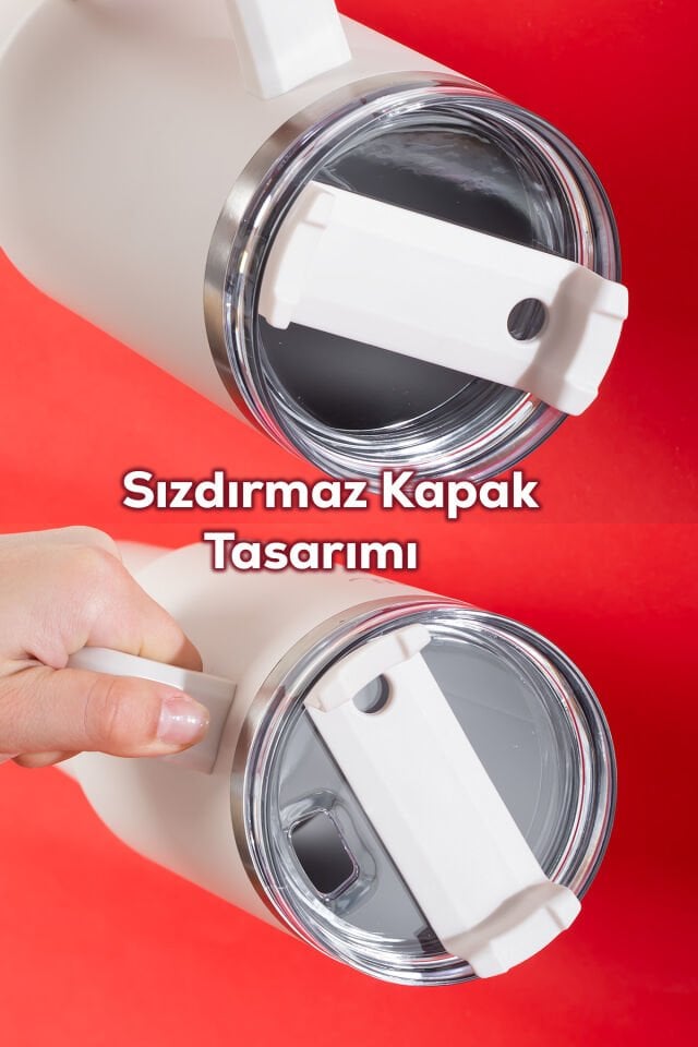 Perotti 17236 Colte V2 Paslanmaz Çelik Sporcu Termos Bardak Matara Beyaz 1,2 Lt