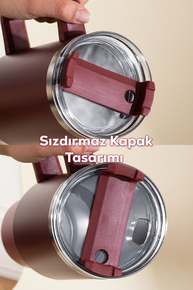 Perotti 17236-1 Colte V2 Paslanmaz Çelik Sporcu Termos Bardak Matara Kırmızı 1,2 Lt