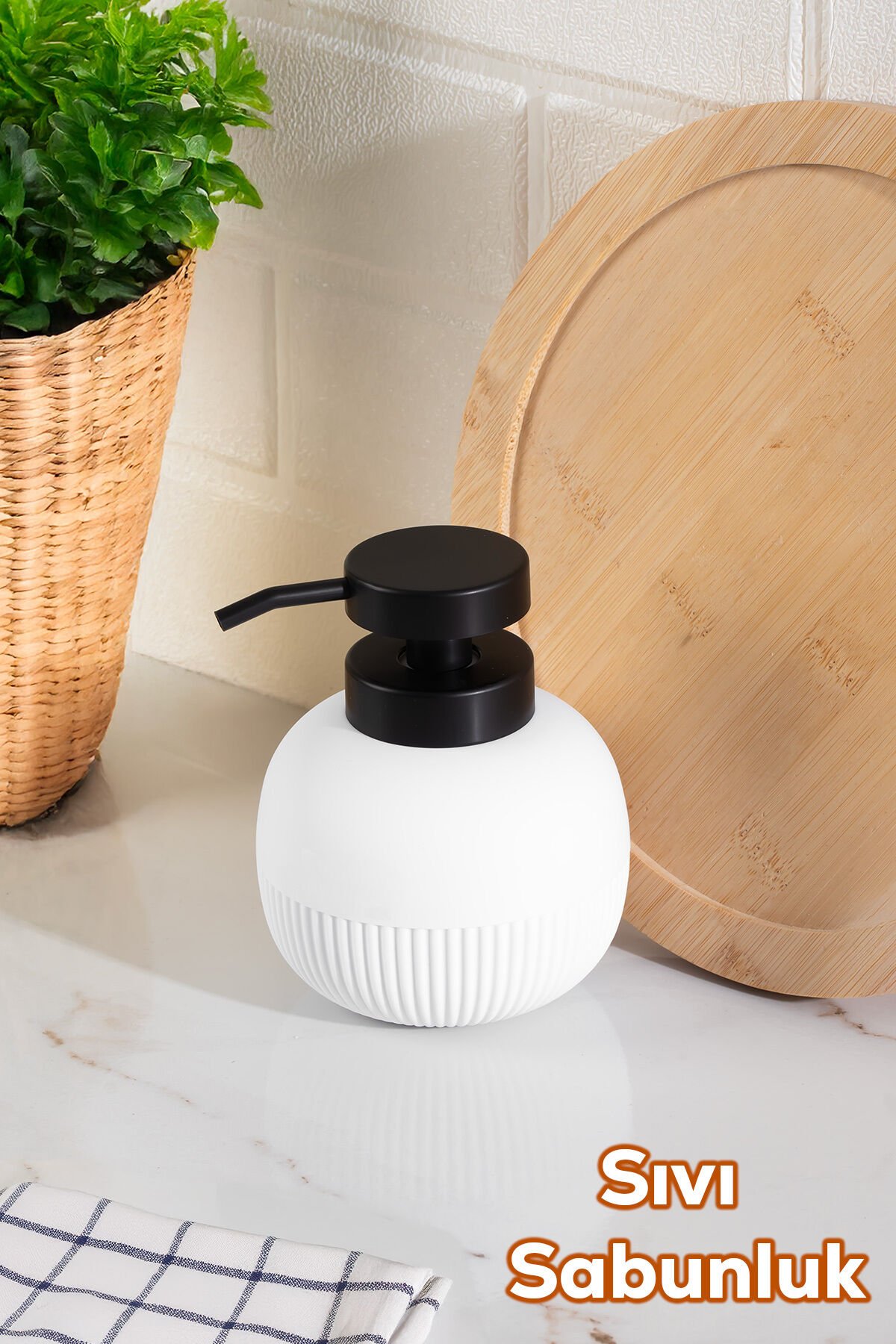 Porsima 3119 Banyo ve Mutfak Sıvı Sabunluk 450 Ml Beyaz