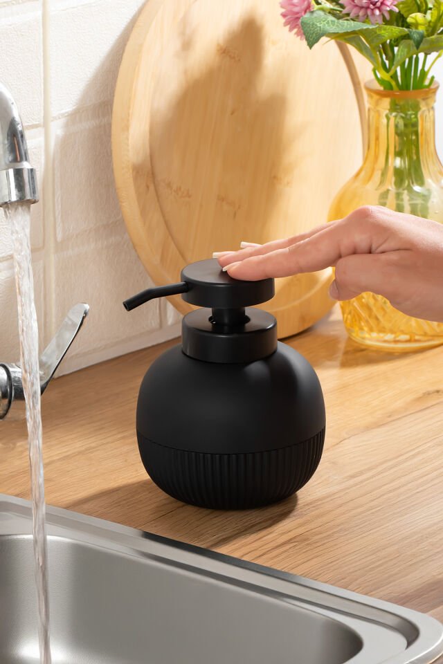 Porsima 3118 Banyo ve Mutfak Sıvı Sabunluk 450ML Siyah